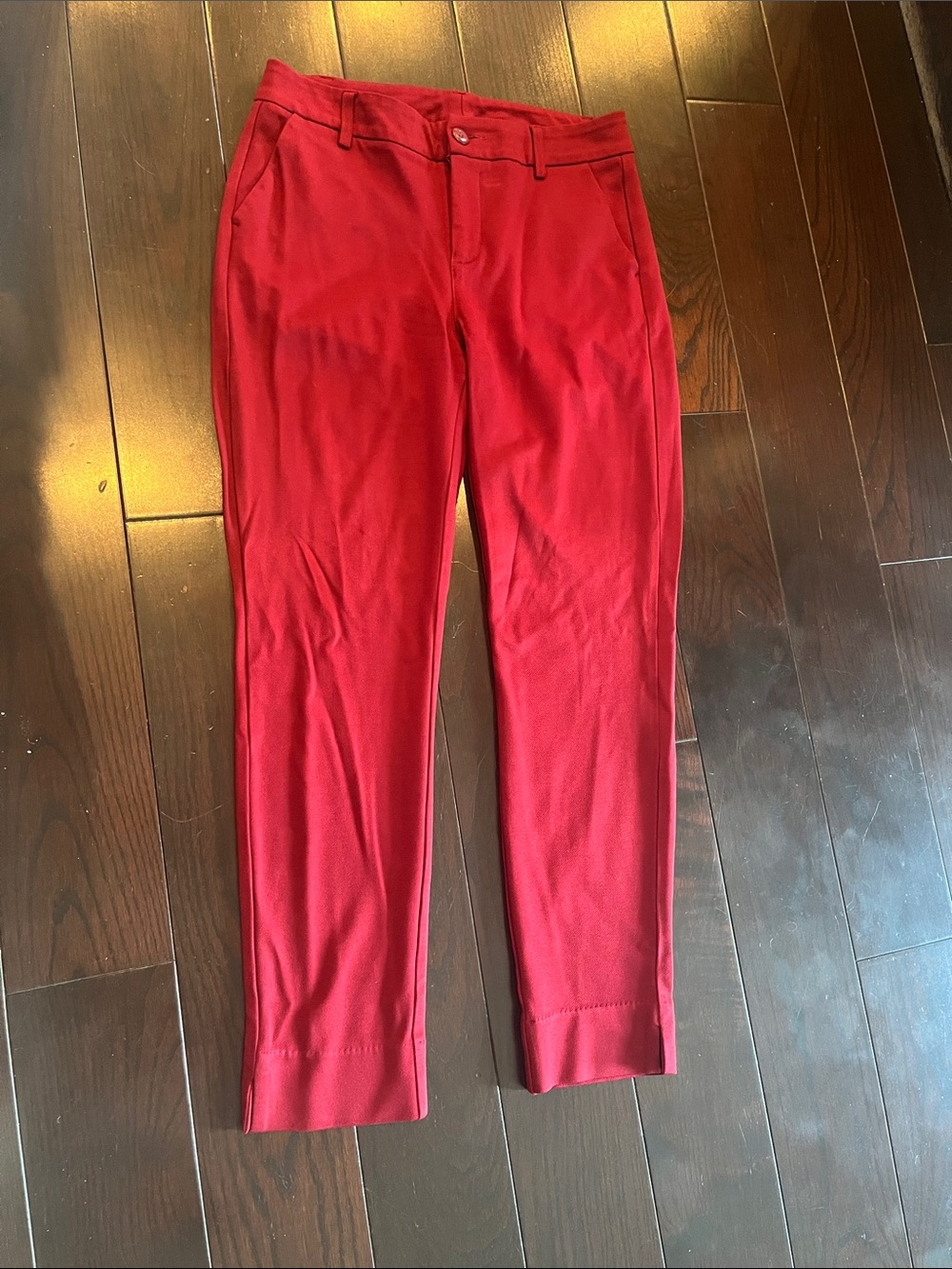 Women's Cabi Straight-Leg Dress Pants to ankle size 6 style 3201 Rhubarb